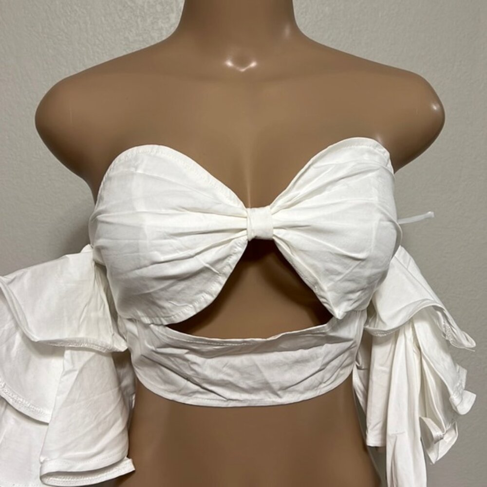 Shein Ruffle Crop Top - Picture 4 of 7